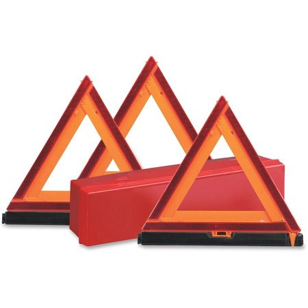 DEFLECTO Emergency Warning Triangle Kit, w/3 Warnings, Orange/Red DEF73071100